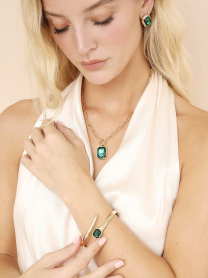 Deco Crystal Wrap Cuff