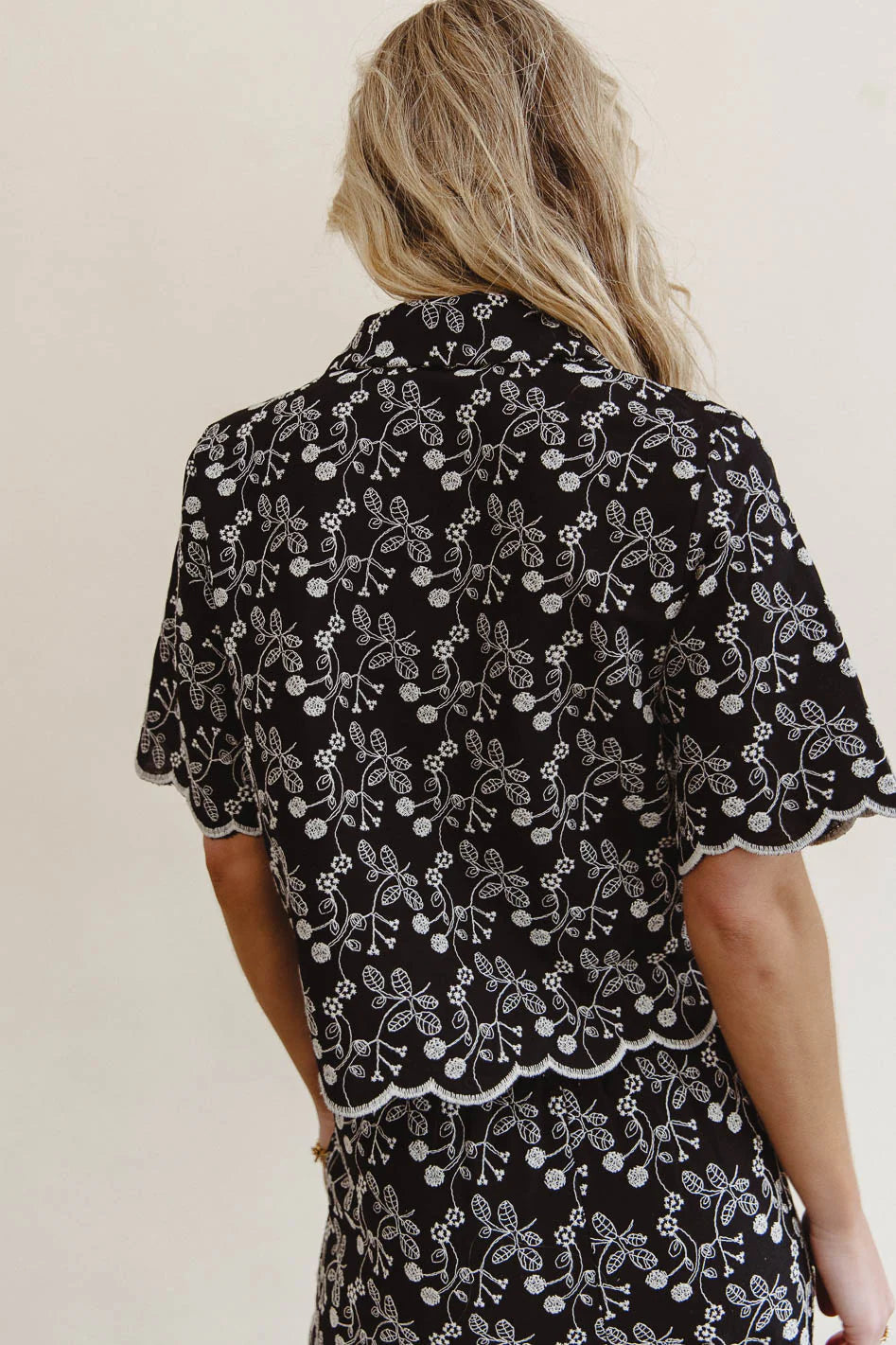 Perrie Floral Button Up in Black FINAL SALE
