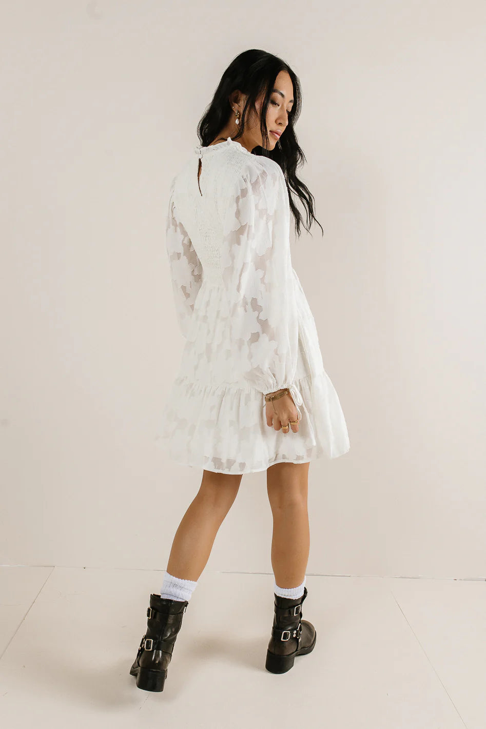 Vallie Smocked Mini Dress
