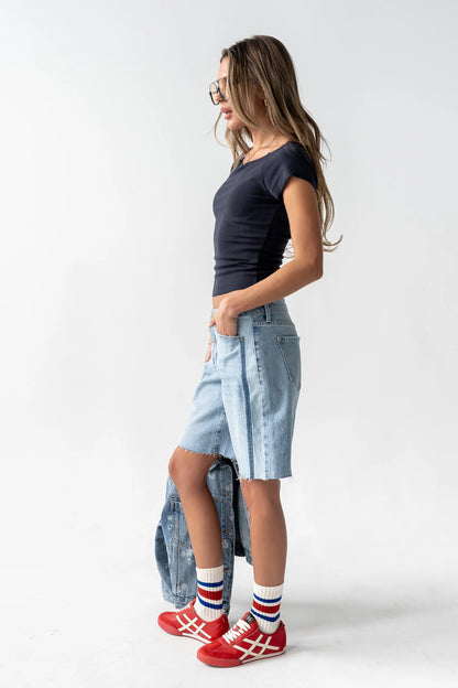 Dylan Two Toned Bermuda Shorts
