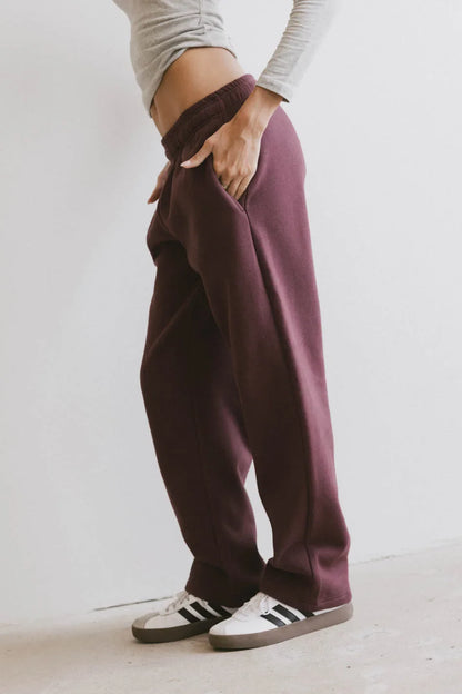 Ezra Sweatpants in Burgundy FINAL SALE