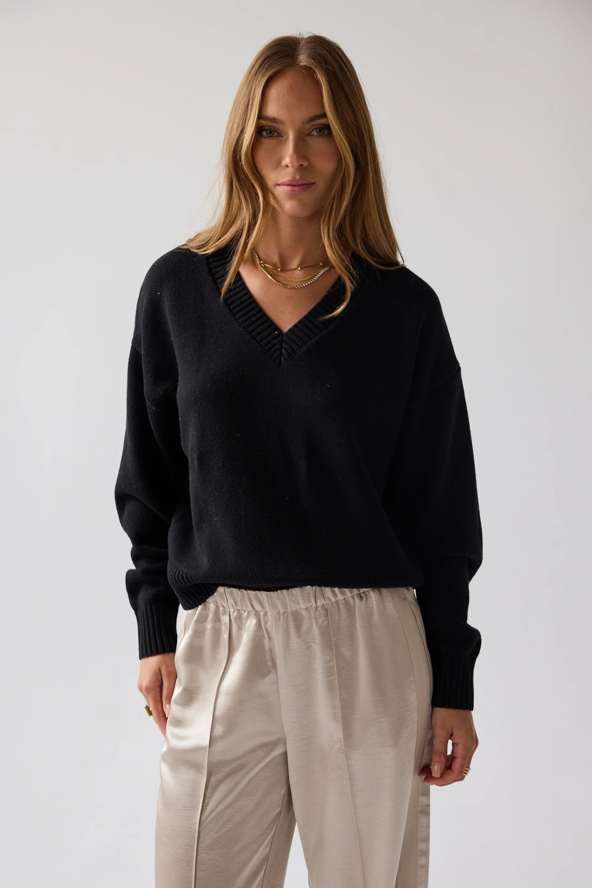Adella Knit Sweater in Black FINAL SALE