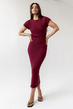 Hadley Knit Maxi Dress in Plum