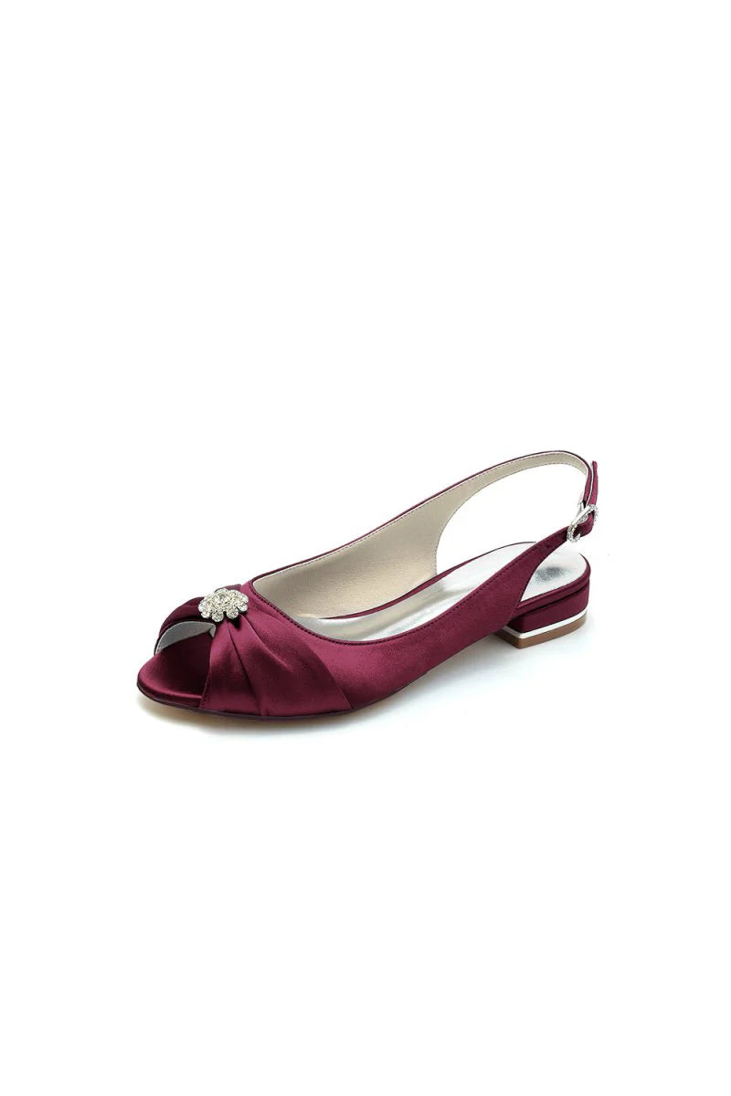 Open Toe Flats with Bow Cocktail