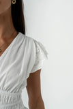 Kadie Embroidered Blouse in White