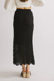 Nanet Crocheted Maxi Skirt in Black FINAL SALE