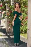 Elena Off the Shoulder Maxi Dress Emerald