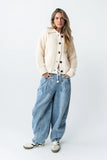 Jonah Collared Cardigan in Cream FINAL SALE