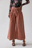 Barkley Corduroy Wide Leg Pants in Rust FINAL SALE