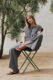 Ashton Wide Leg Pants in Blue