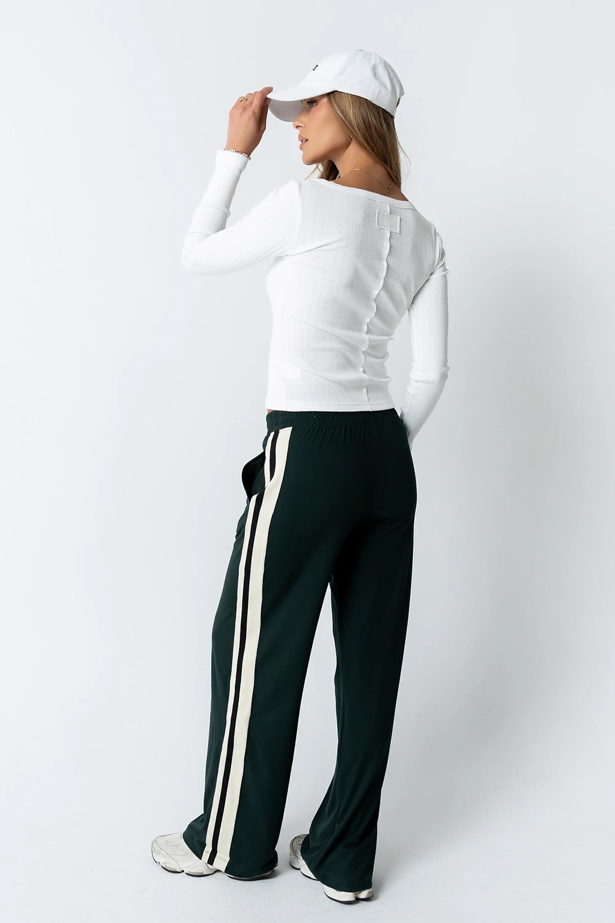 Avery Striped Pants in Green FINAL SALE