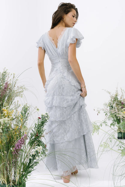 Tracie Lace Maxi Dress in Blue