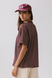 Salem Knit Top in Burgundy