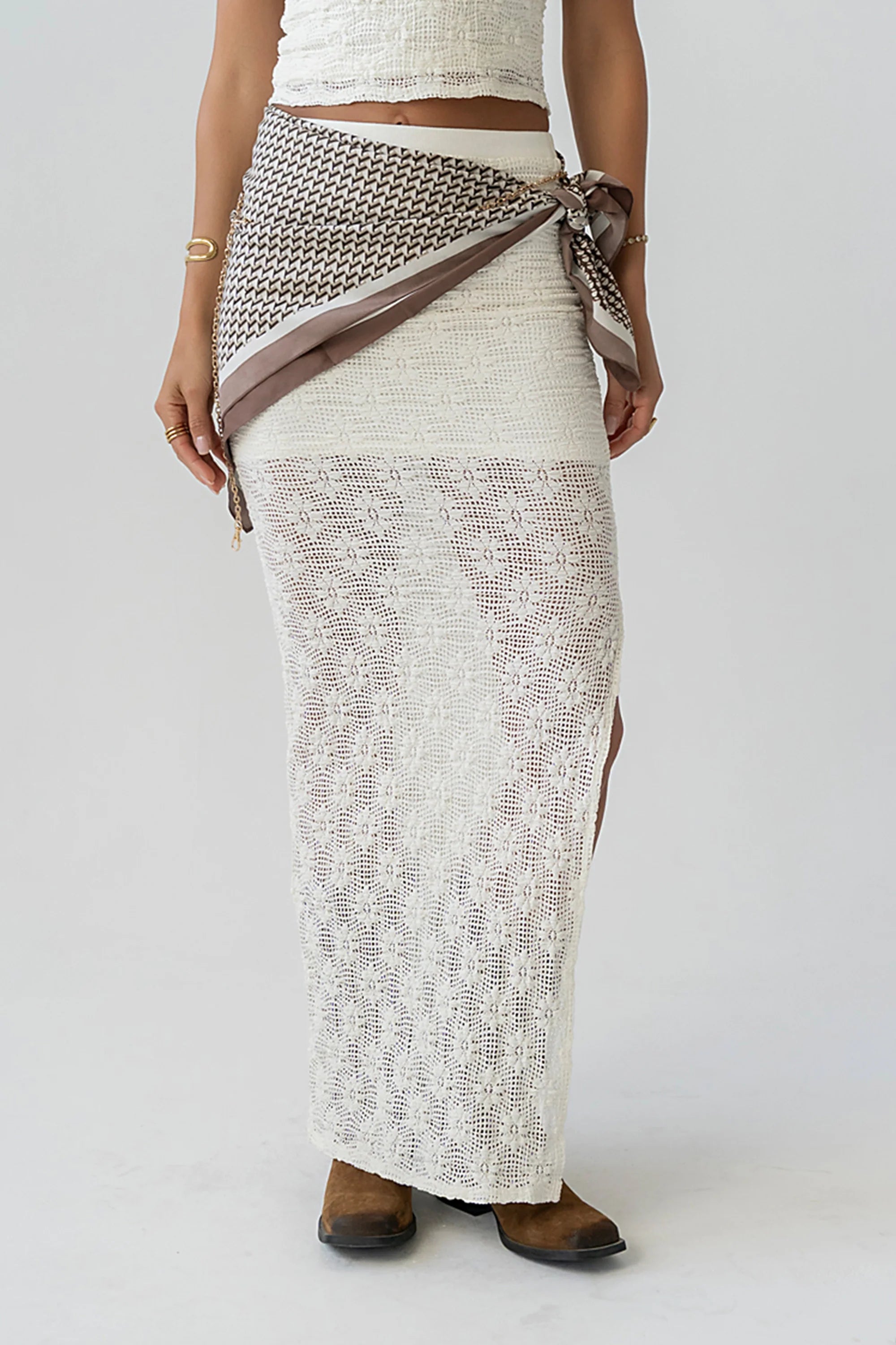 Briana Sheer Maxi Skirt