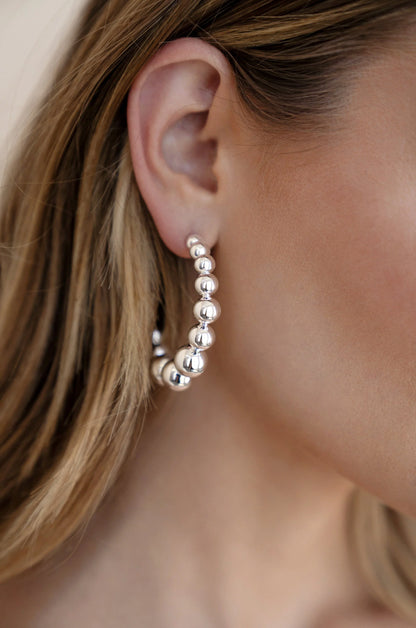 Bubble Ball Hoop Earrings