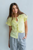 Kaytee Striped Top in Yellow