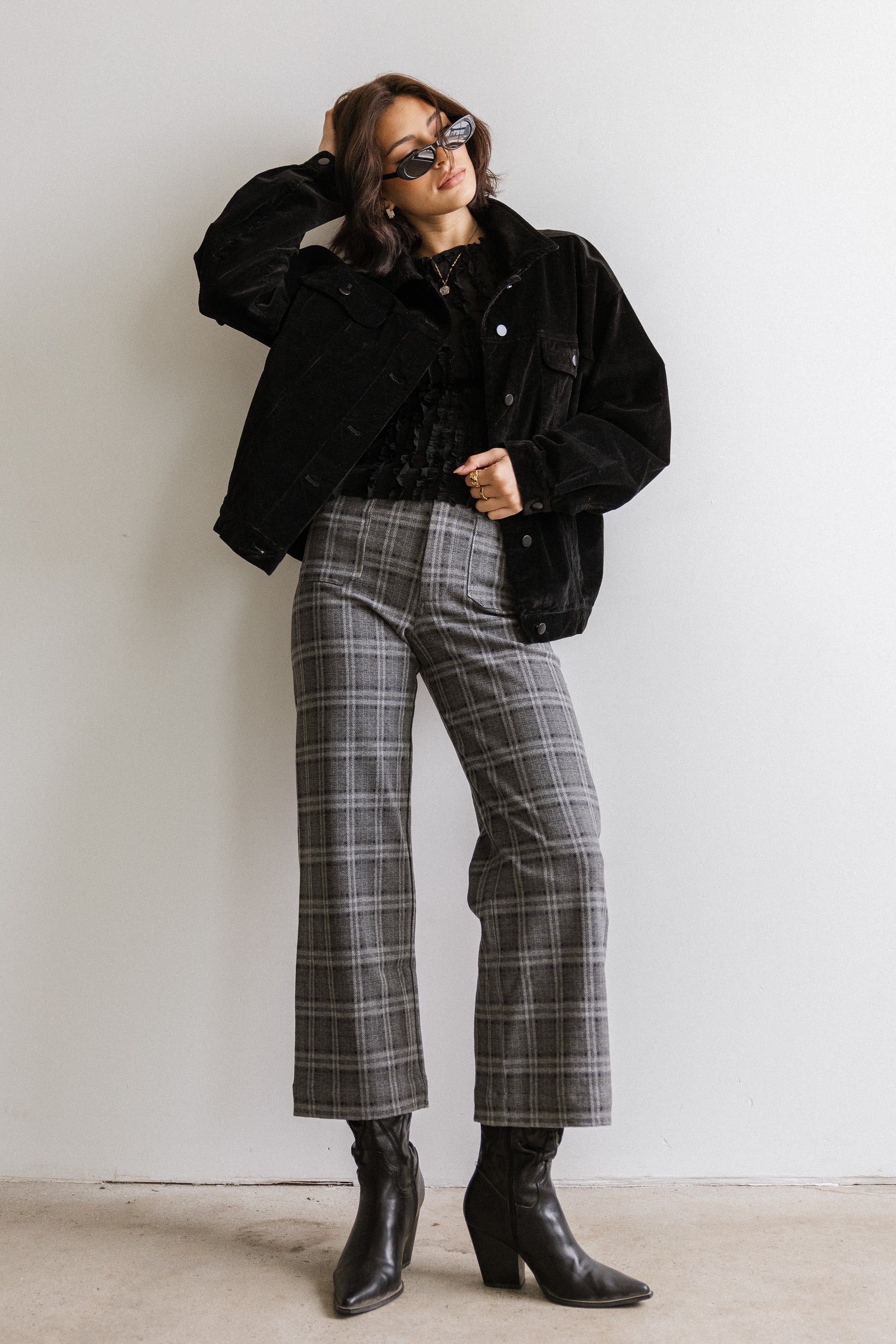 Fisher Plaid Wide Leg Pants FINAL SALE