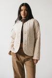 Lucas Quilted Jacket in Latte