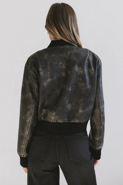 Clarissa Bomber Jacket in Black FINAL SALE