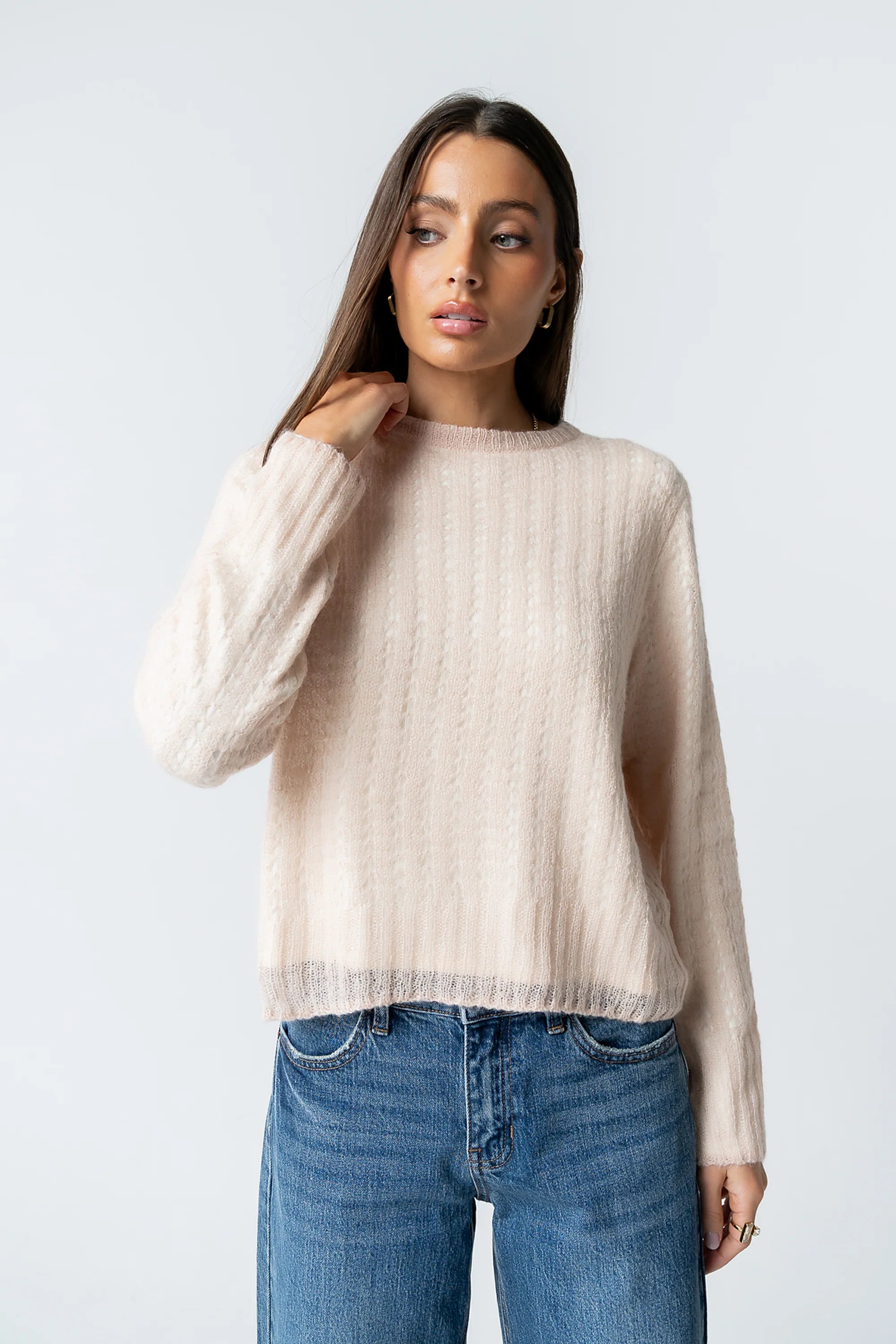 Leo Layered Sweater in Pink FINAL SALE