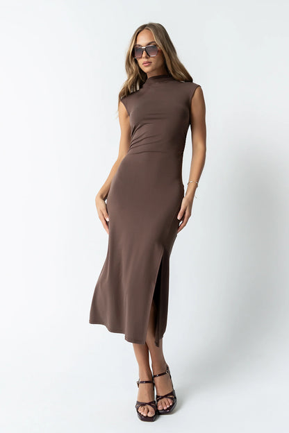Brandi Maxi Dress in Brown