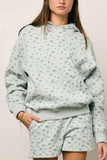Elora Floral Sweatshirt in Blue FINAL SALE