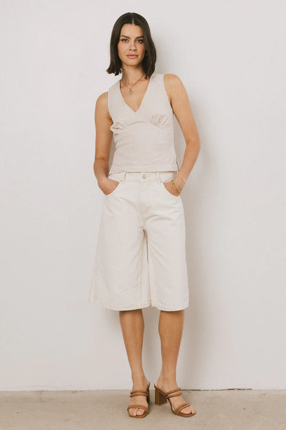 Alden Bermuda Shorts in Cream FINAL SALE