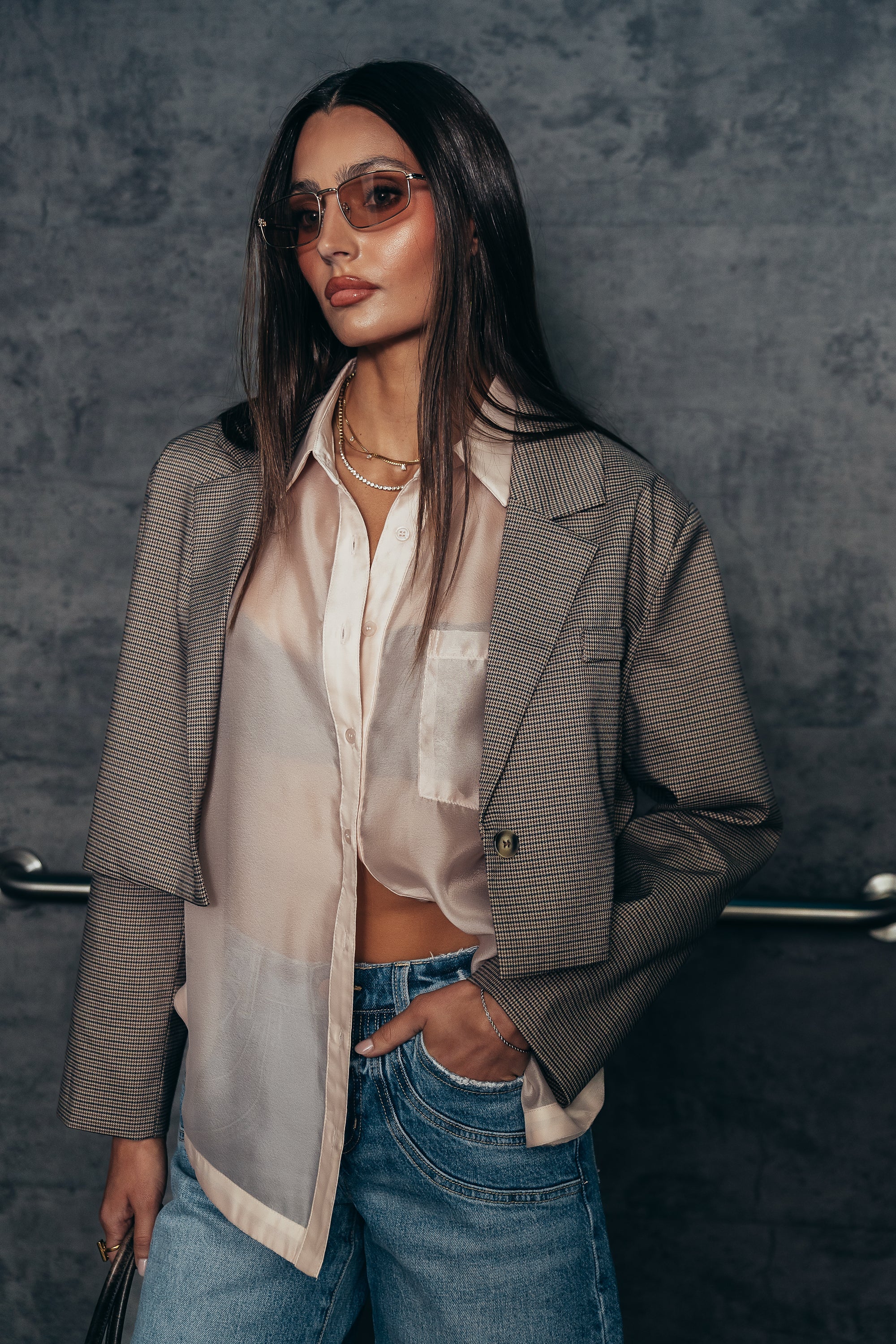 Crystal Cropped Blazer