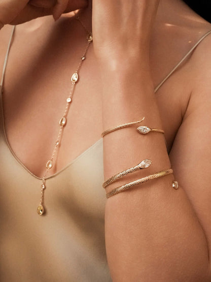 Marquise Coiled Bangle