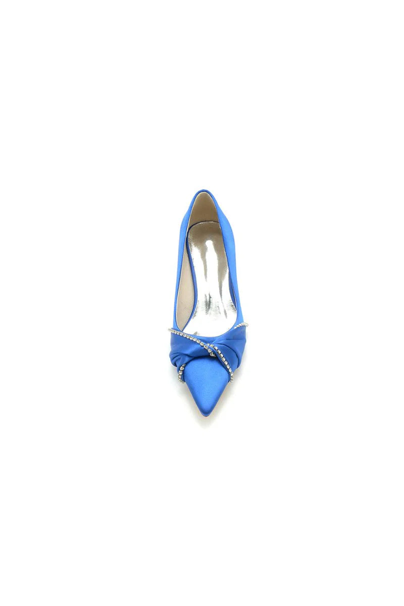 Crystal Bow Wedding Stiletto Heels with Rhinestone