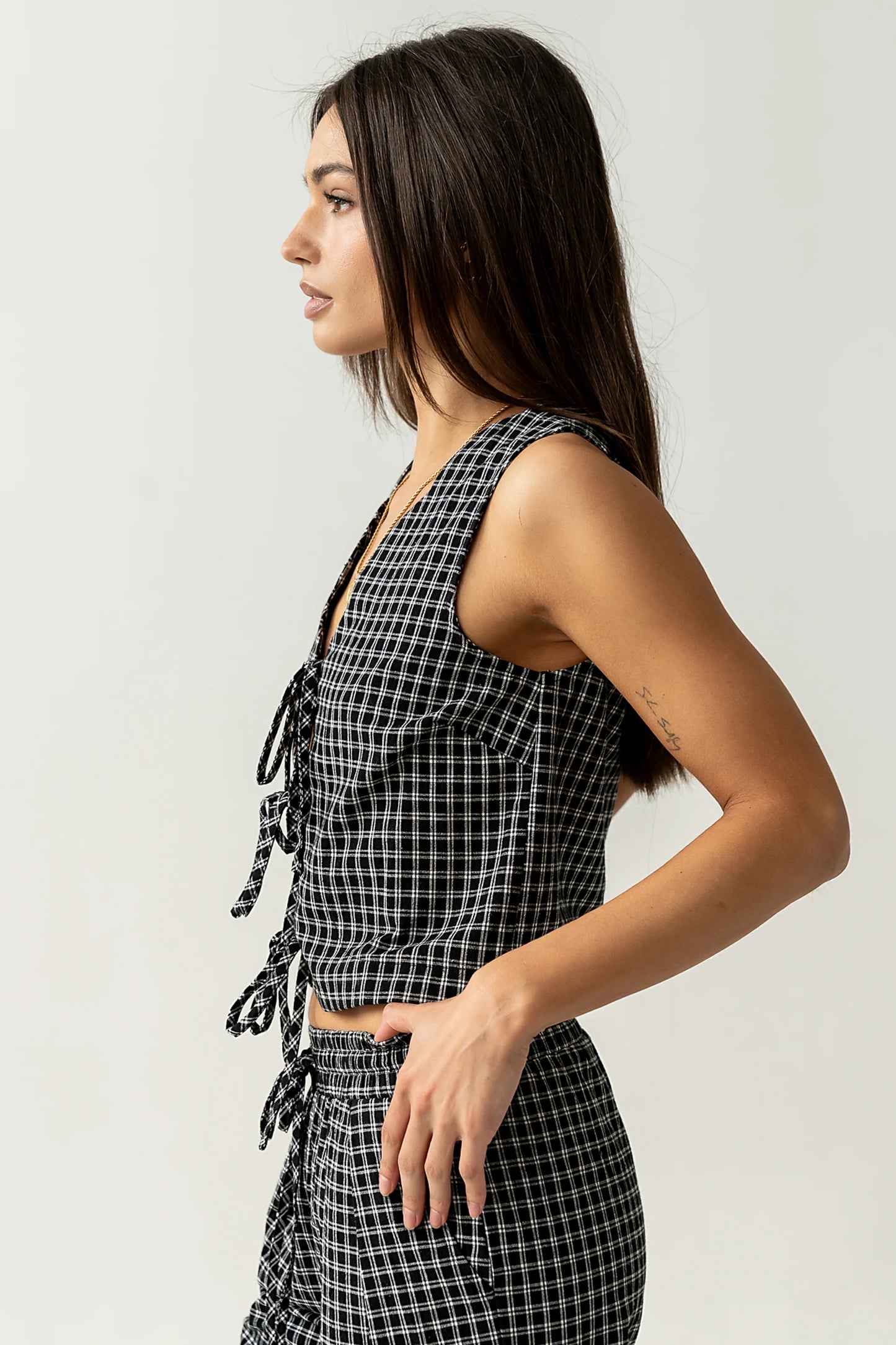 Lea Plaid Vest