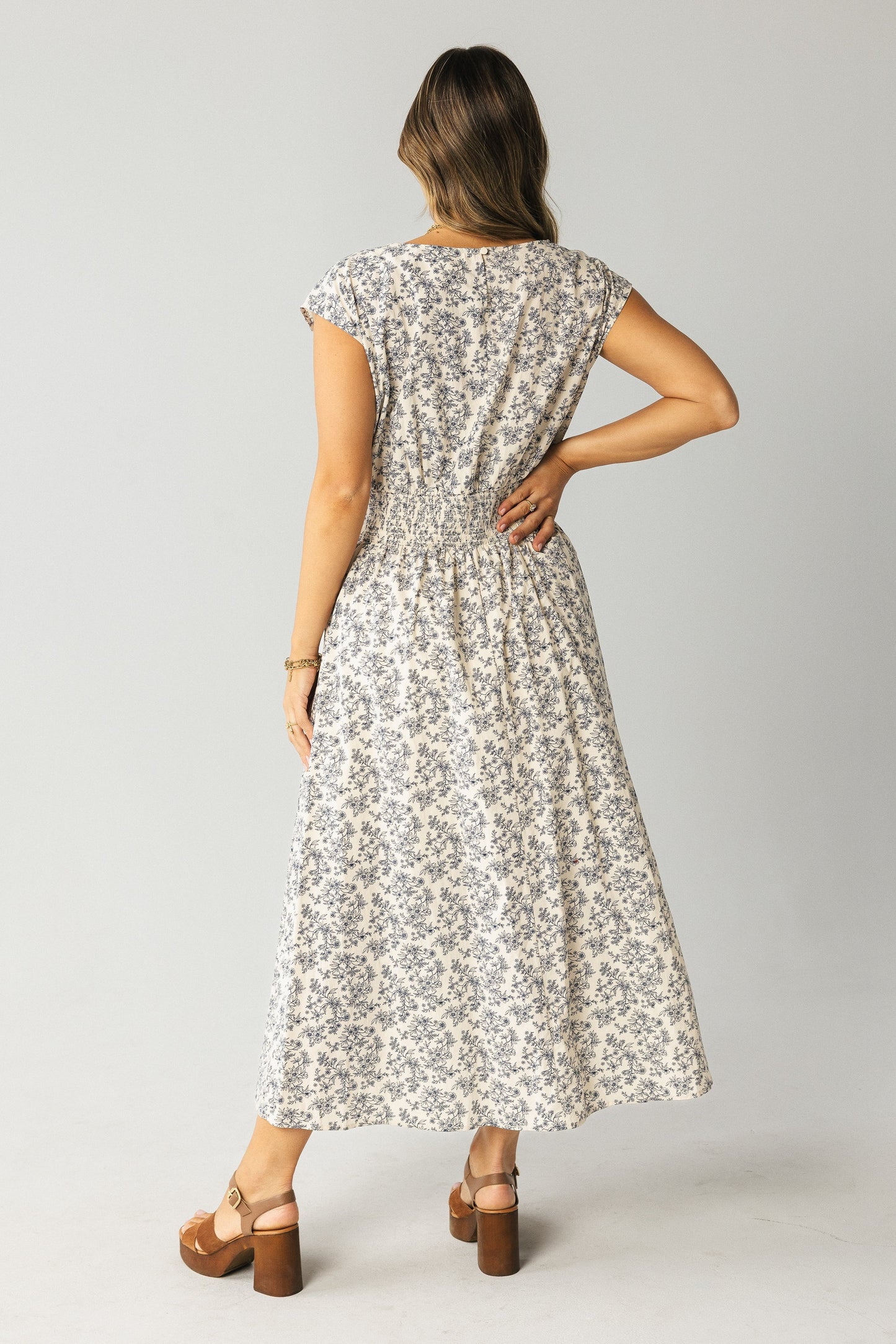 Heather Floral Maxi Dress in Blue FINAL SALE