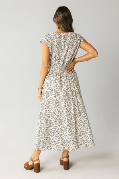 Heather Floral Maxi Dress in Blue FINAL SALE