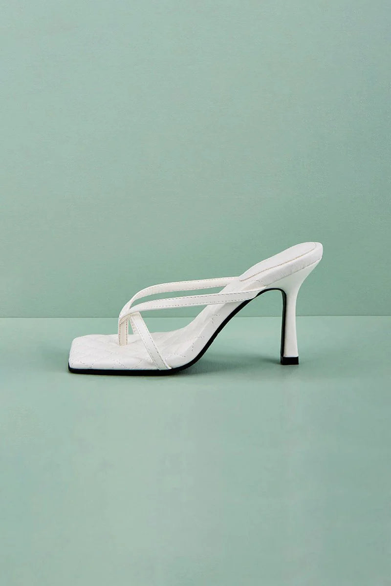 Outdoor Peep Toe Sandals Stiletto Heel Microfiber Leather Fashion Shoes