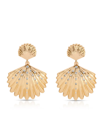 Sun drenched Shell Earrings