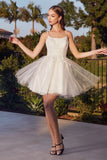 TABITHA MINI DRESS LAYERED TULLE A LINE SHORT DRESS