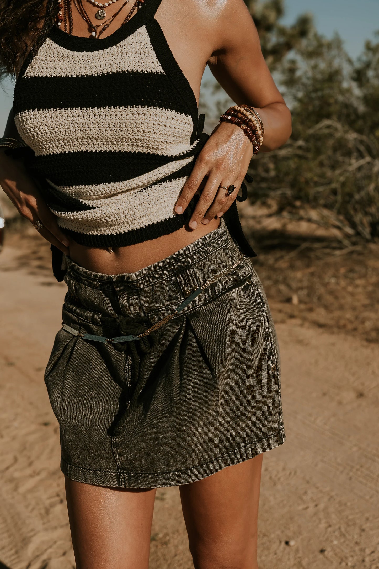 Vince Denim Mini Skirt