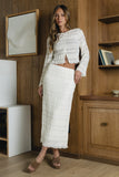 Marcus Chiffon Maxi Skirt in Cream