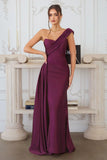 MAURA GOWN DRAPED ONE SHOULDER DRESS