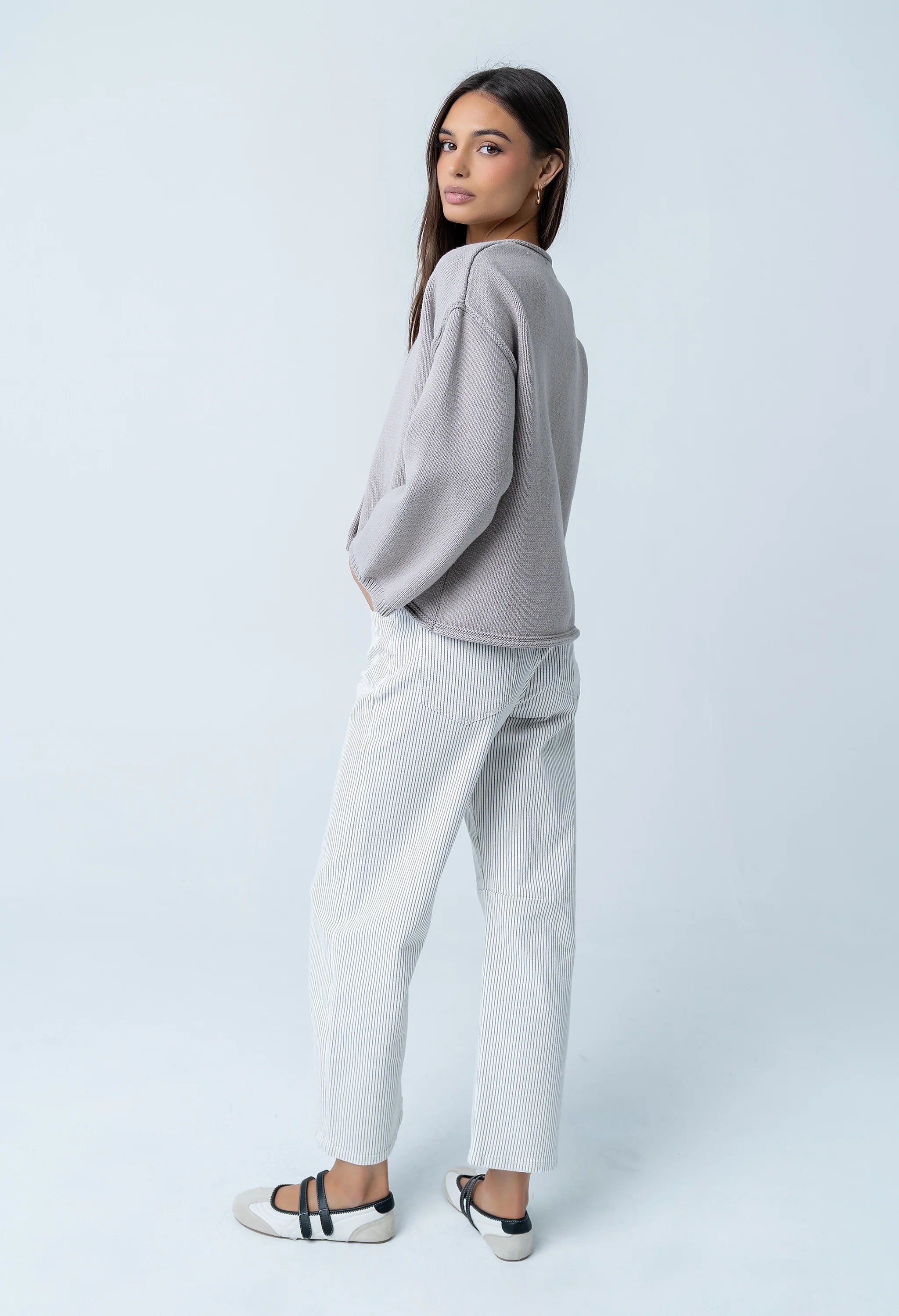 Carlie Knit Cardigan in Taupe