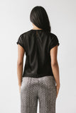 Marvin Satin Blouse in Black