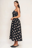Size Medium SPOTLIGHT HOUR POLKA DOT MIDI DRESS FINAL SALE