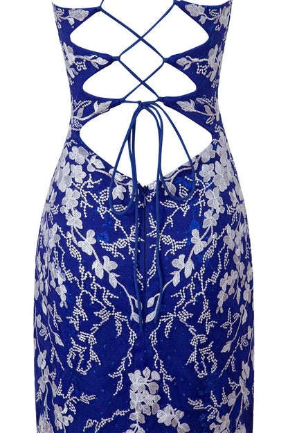 Sheath Short Spaghetti Straps Lace Homecoming Dress