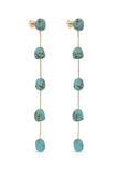 Dripping Turquoise Delicate Drop Earrings