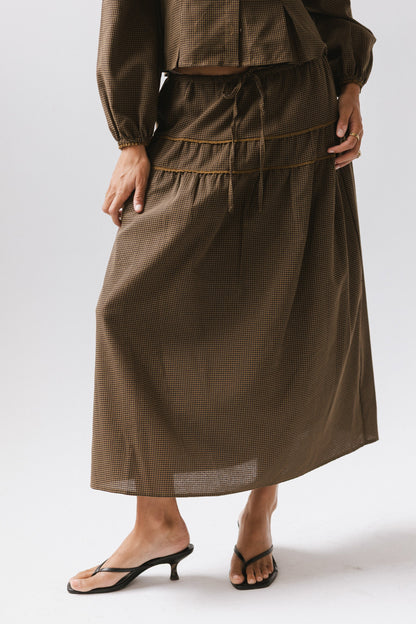 Keira Gingham Midi Skirt FINAL SALE