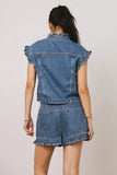 Sasha Ruffled Button Up FINAL SALE