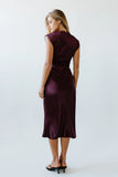 Riley Lace Trim Maxi Dress in Burgundy FINAL SALE