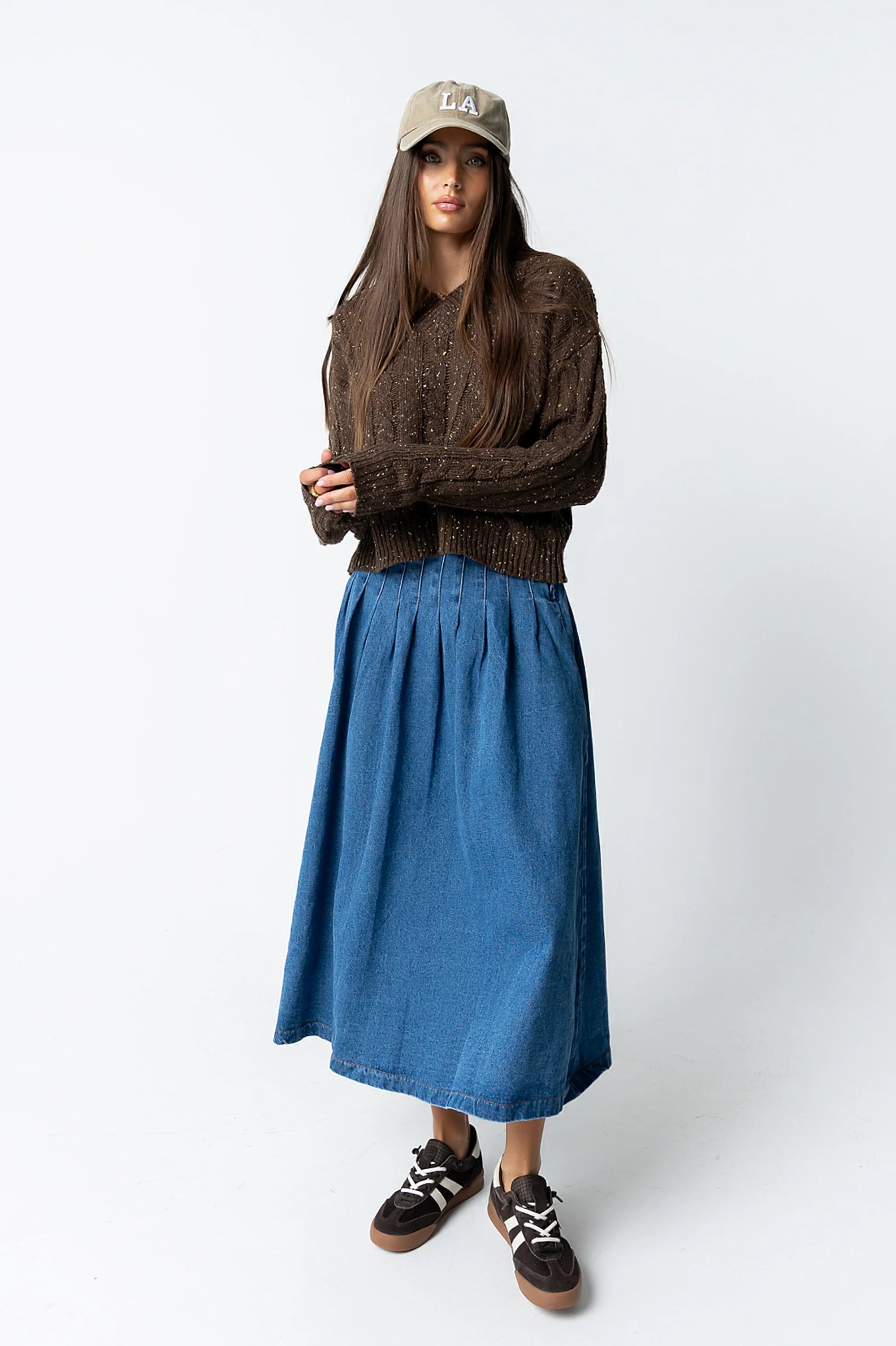 Lola Denim Midi Skirt