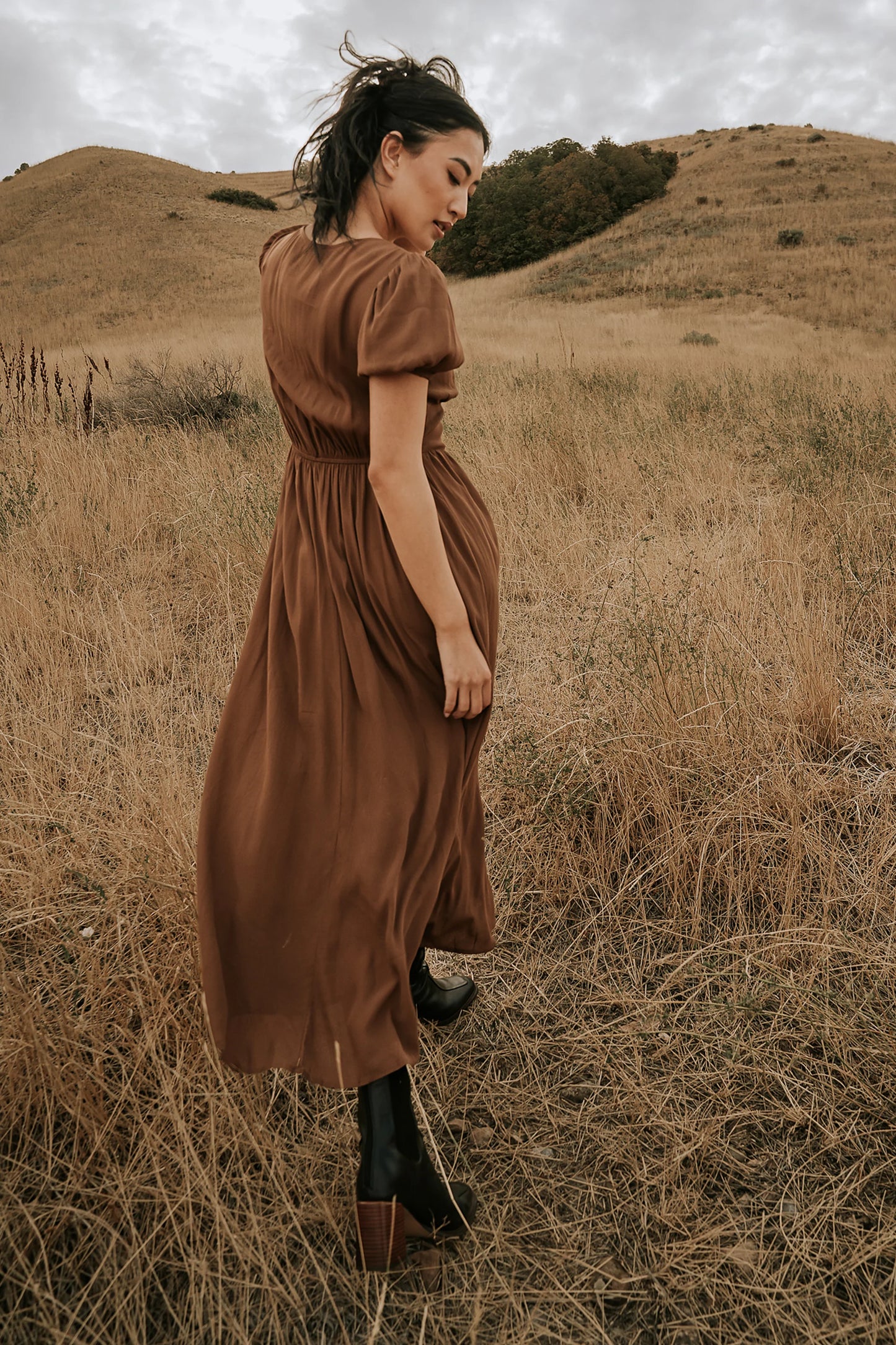 Kaydence Maxi Dress in Brown FINAL SALE
